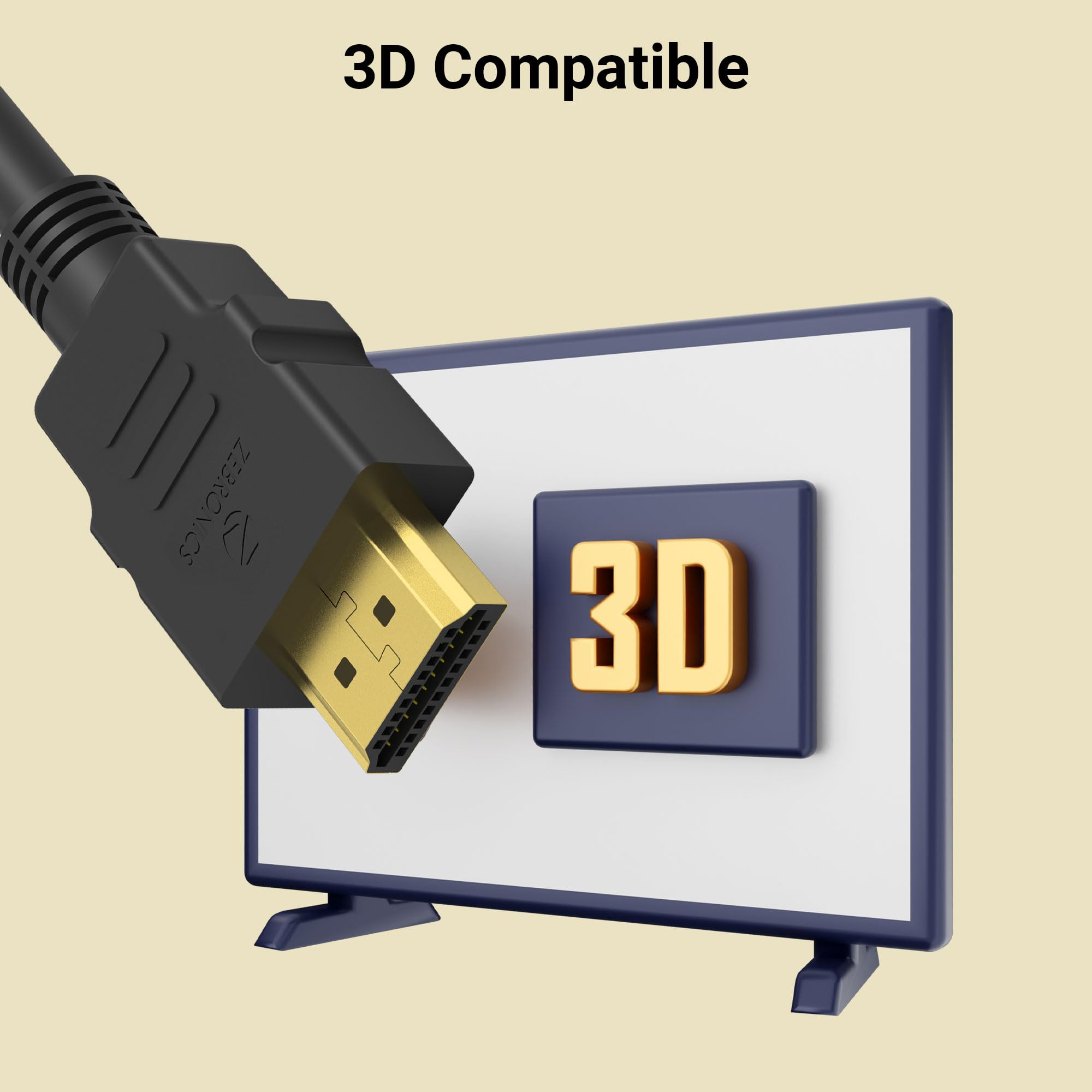 Buy ZEBRONICS HAA1020 HDMI 2.0 Cable - HDMI ARC Enabled | 18 Gbps